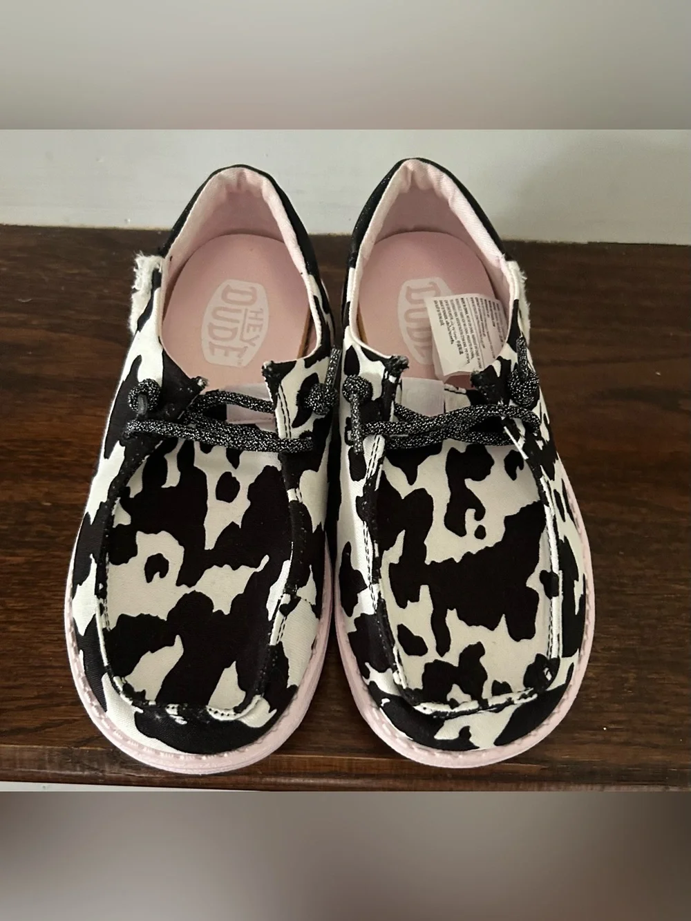Hey Dude Kids' Black and White Shoes 2Y
